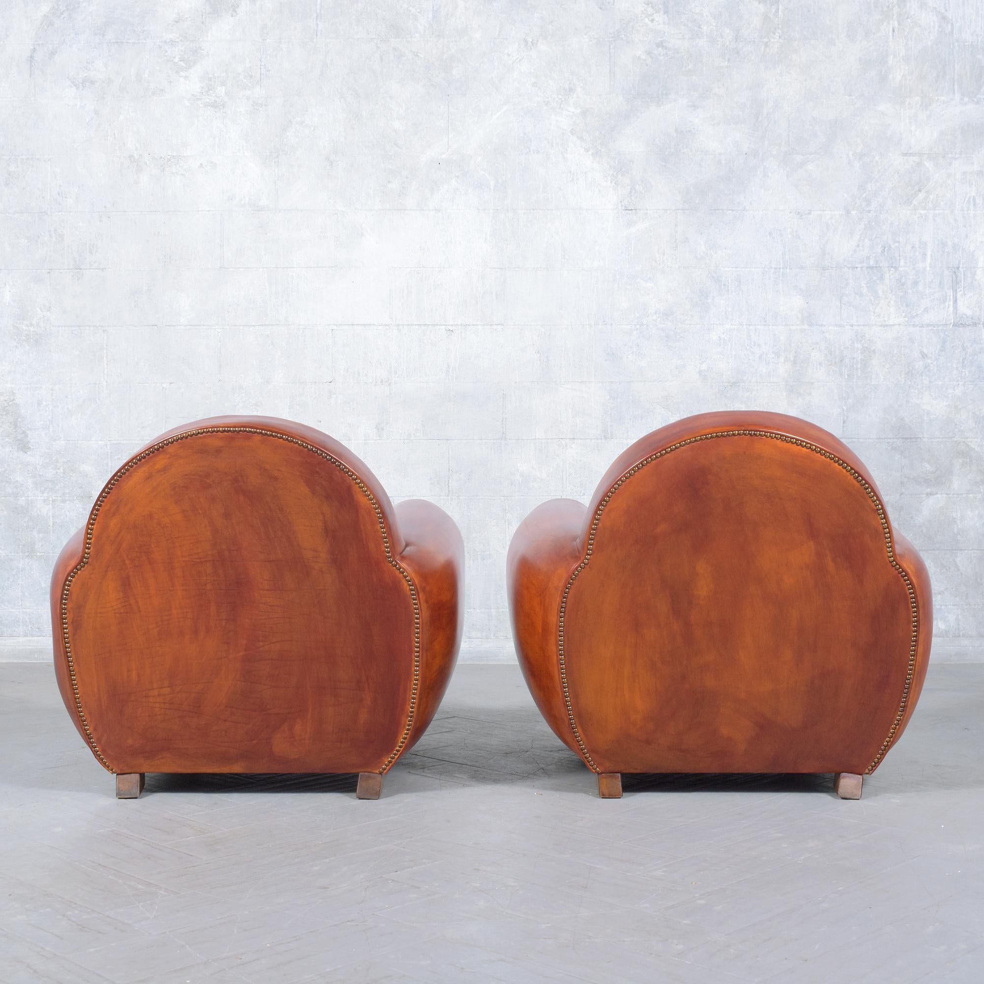 Restored Art Deco Club Chairs: 1960s French Deco Elegance 8