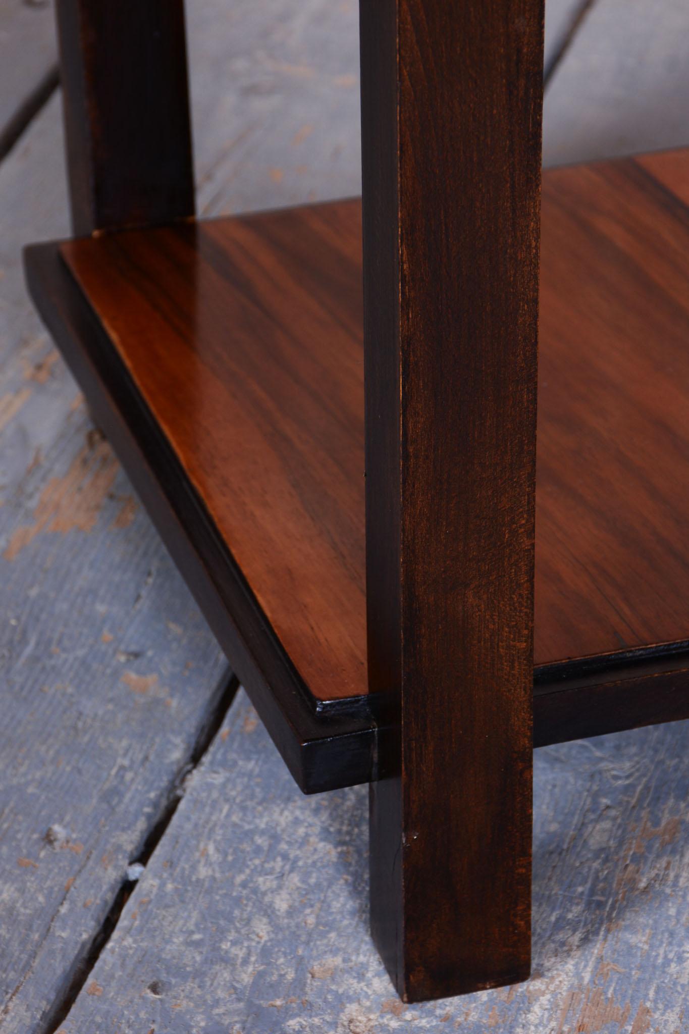 Restored Art Deco Coffee Table, Beech, Walnut, Revived Polish, France, 1930s For Sale 7