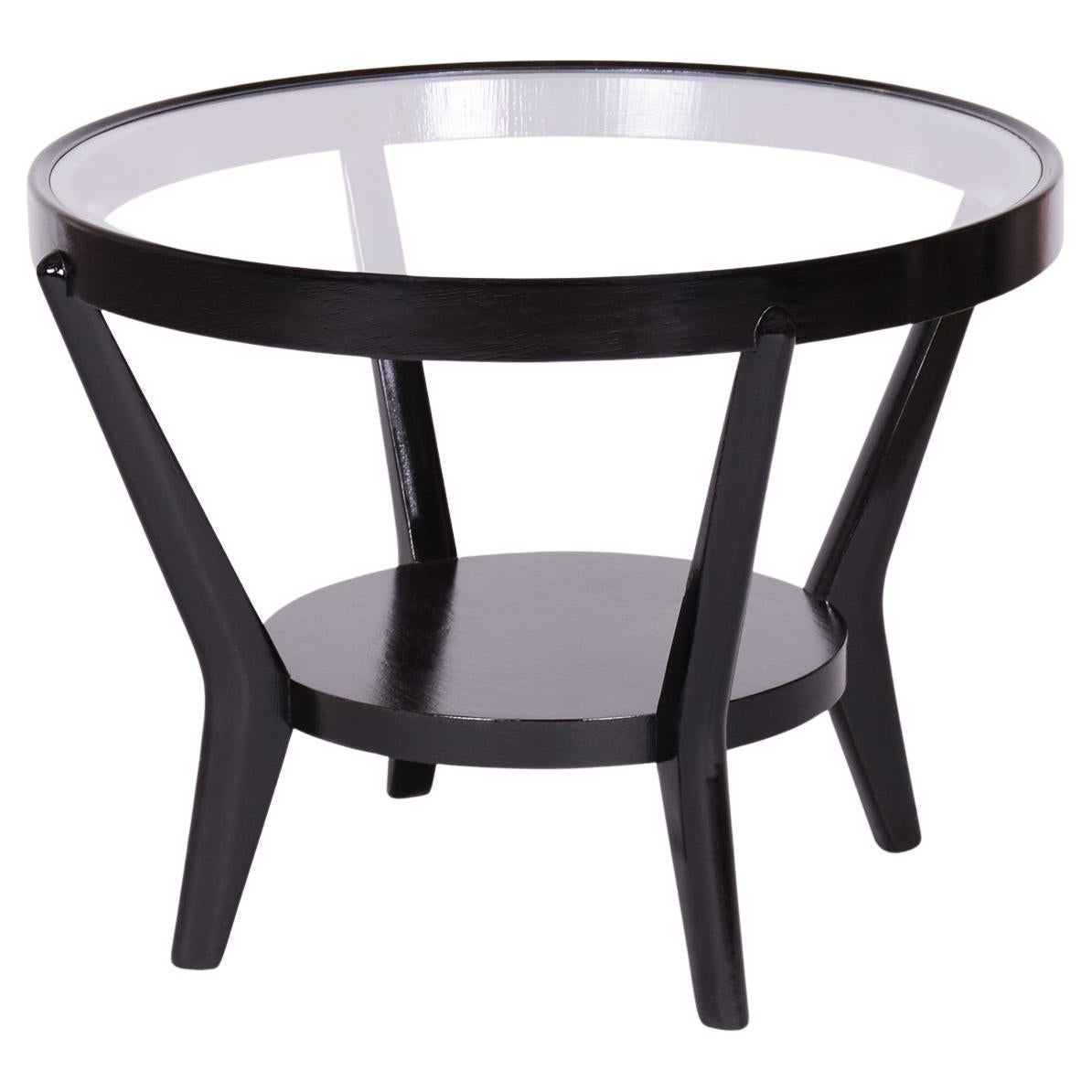 Tavolino da caffè Art Deco restaurato, di Koželka e Kropáček, Oak, Repubblica Ceca, anni '40