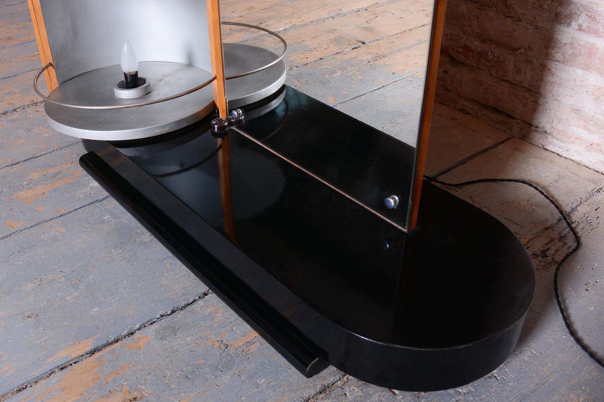 Restored Art Deco Dressing Mirror, by Halabala, UP Zavody, Ash, Czech, 1930s For Sale 6