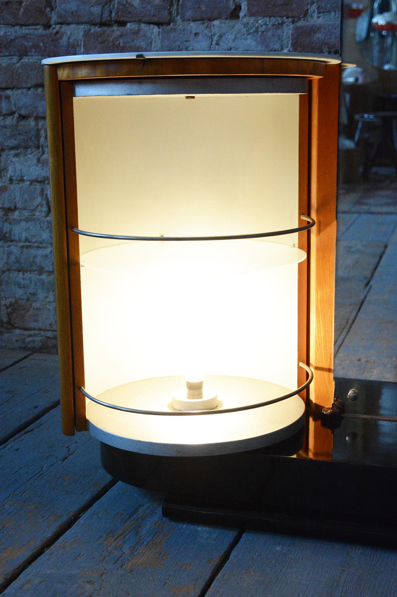 Restored Art Deco Dressing Mirror, by Halabala, UP Zavody, Ash, Czech, 1930s For Sale 10