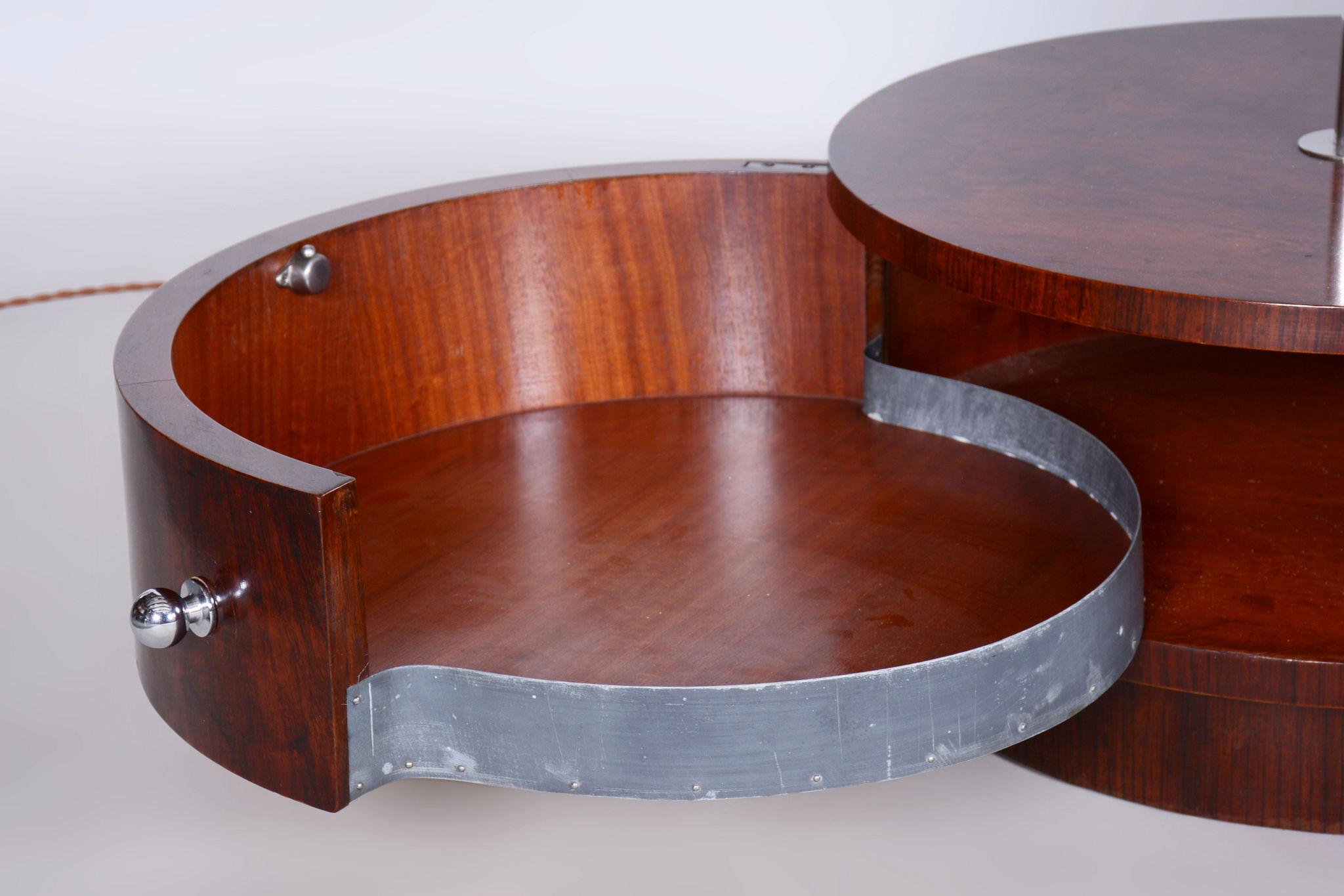 Restored Art Deco Dressing Mirror, by Halabala, UP Zavody, Walnut, Czech, 1920s For Sale 10