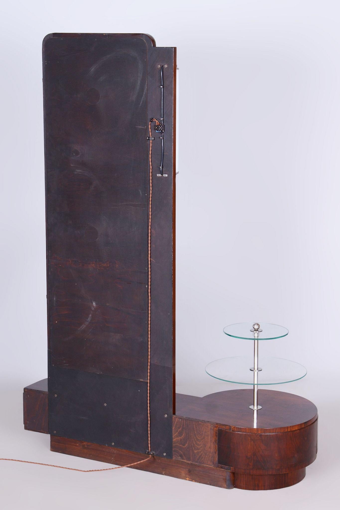 Restored Art Deco Dressing Mirror, by Halabala, UP Zavody, Walnut, Czech, 1920s For Sale 13