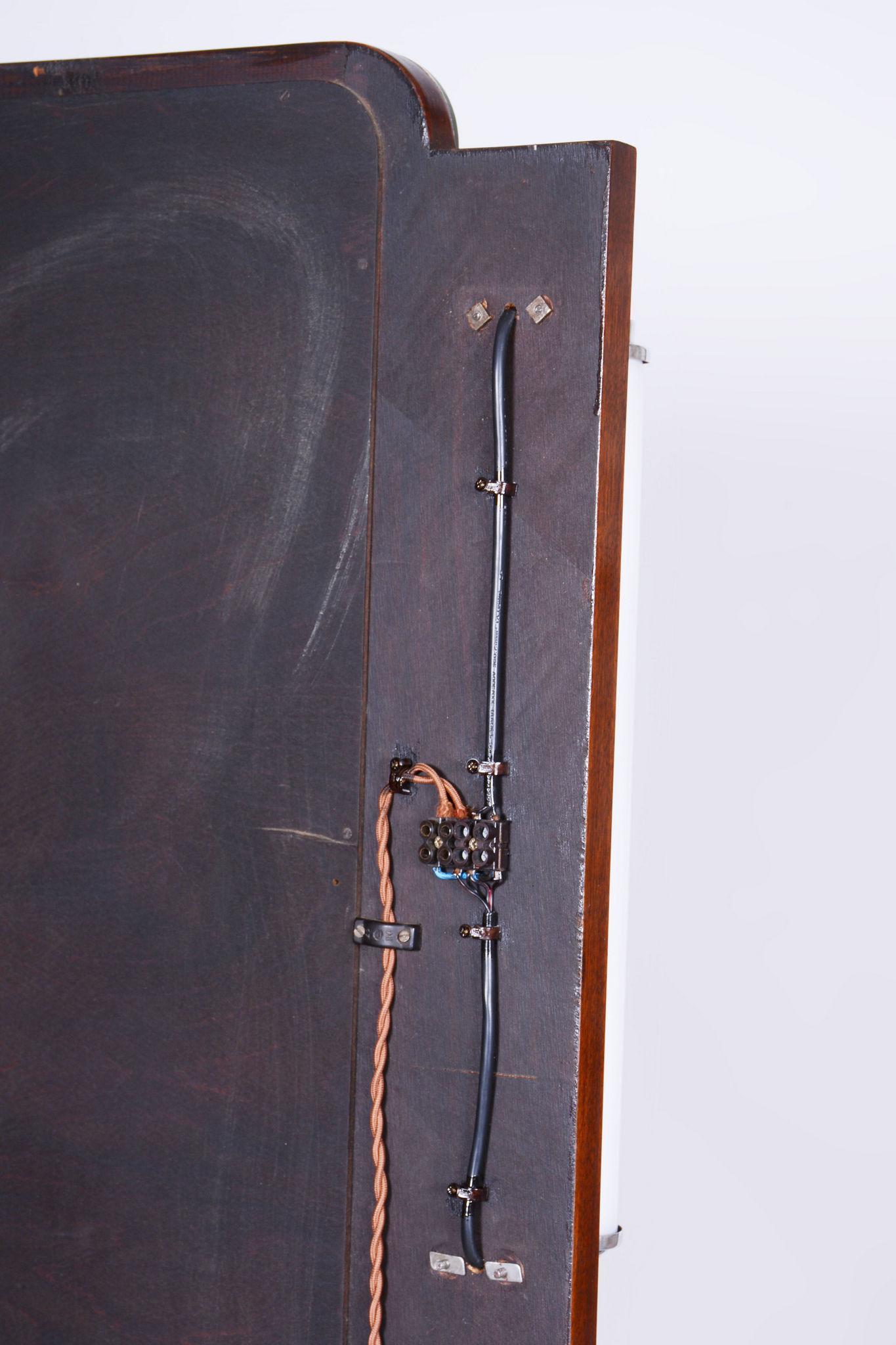 Restored Art Deco Dressing Mirror, by Halabala, UP Zavody, Walnut, Czech, 1920s For Sale 14