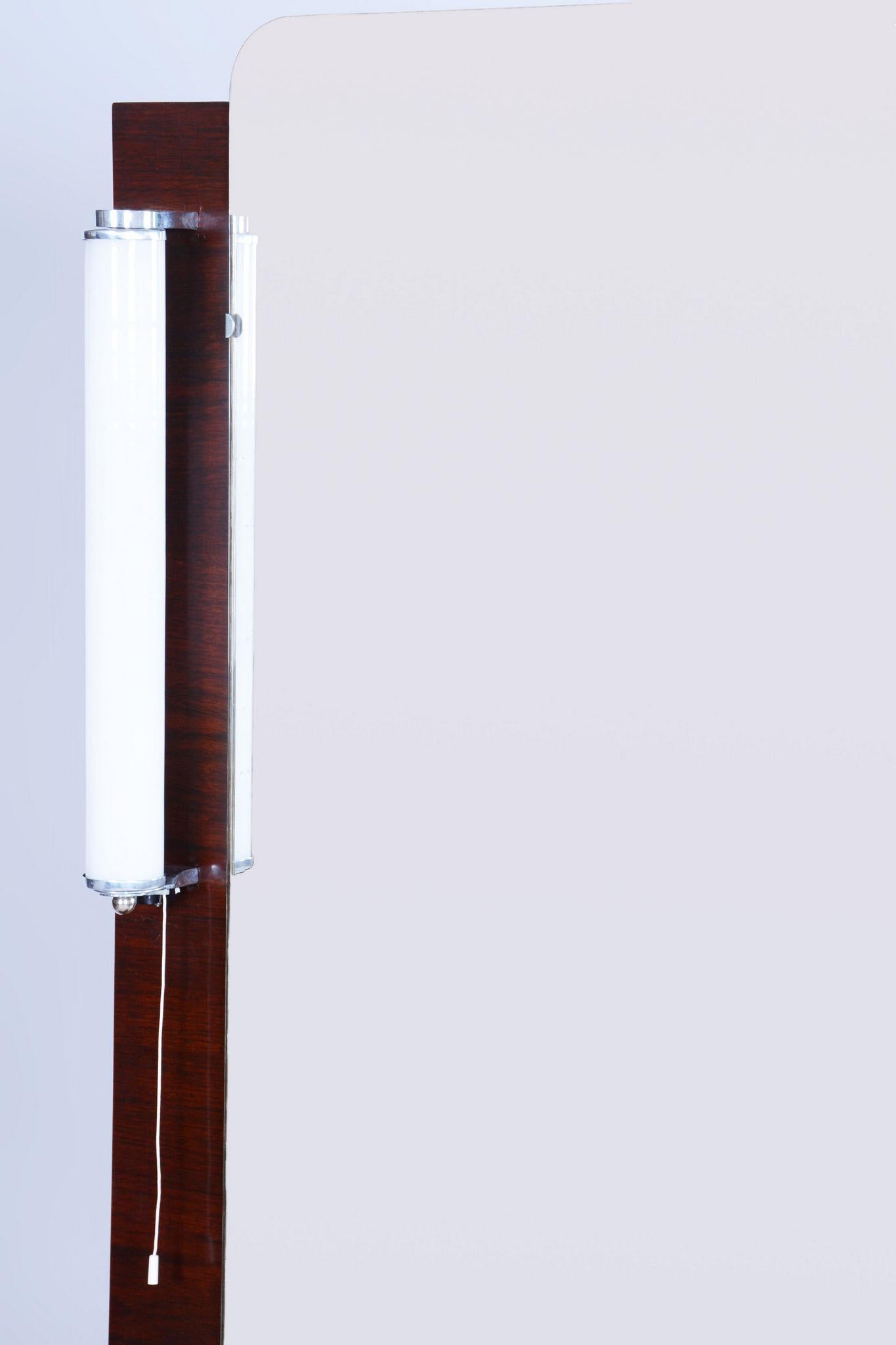 Restored Art Deco Dressing Mirror, by Halabala, UP Zavody, Walnut, Czech, 1920s For Sale 5