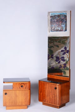 Restaurierter Art Deco Ankleidespiegel, von J. Halabala für UP Zavody, Tschechien, 1940er Jahre
