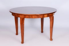 Table de salle à manger à rallonge Art déco restaurée, hêtre, noyer, épicéa, tchèque, années 1920