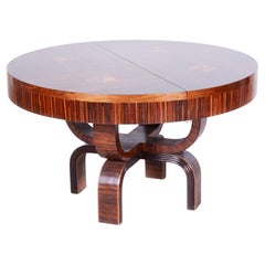 Restored Art Deco Extendable Table, by P. Follot, Ecole Boulle, France, 1920s