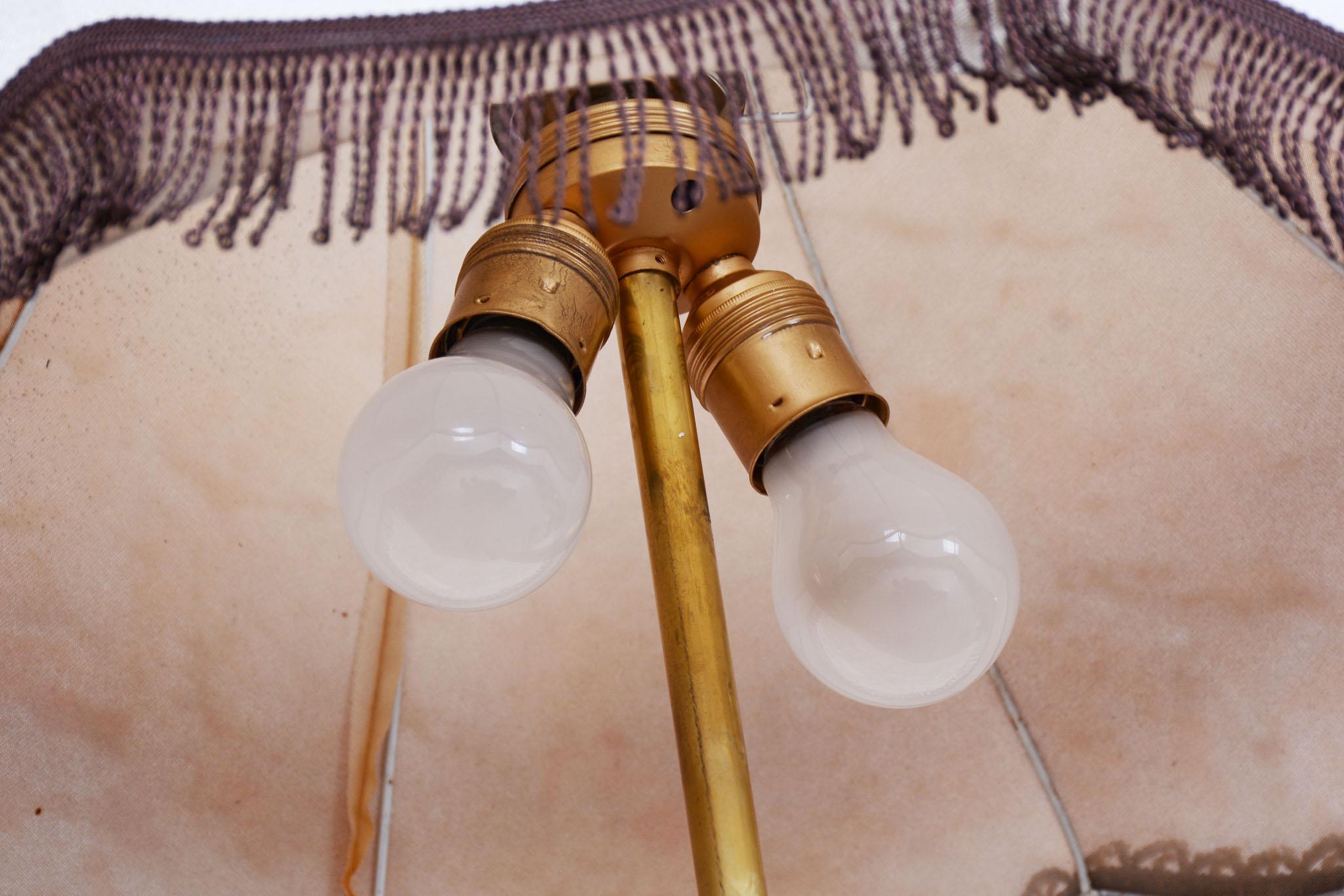 Restored Art Deco Floor Lamp, Beech, New Electrification, Czech, 1930s For Sale 7