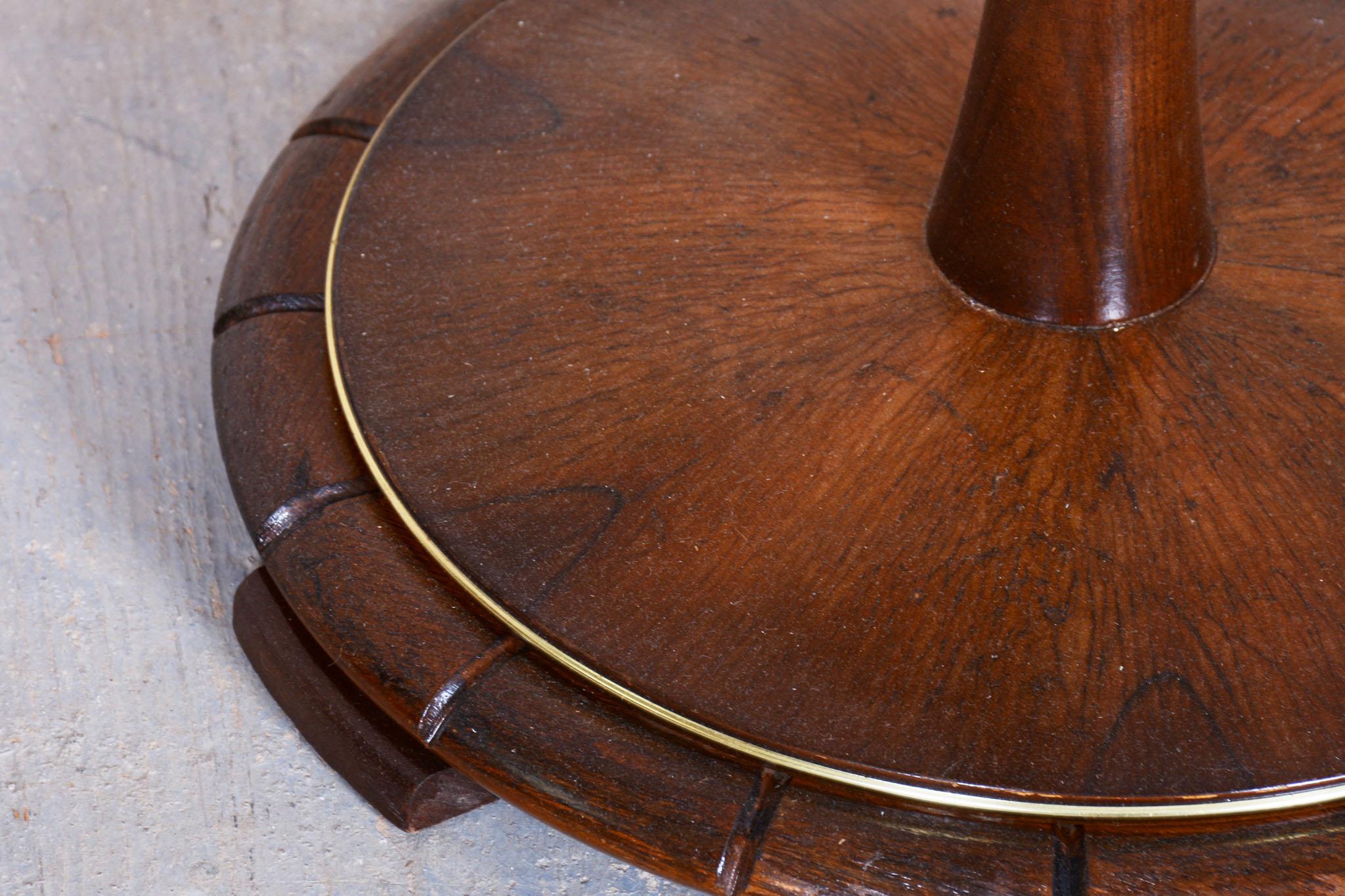 Restored Art Deco Floor Lamp, Beech, New Electrification, Czech, 1930s For Sale 1