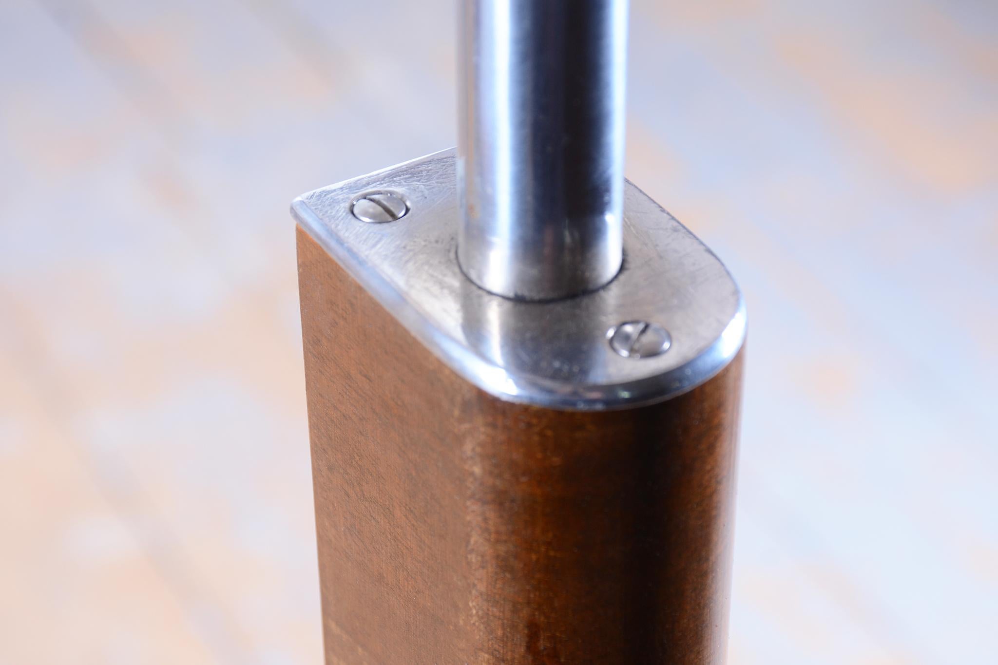 Lampadaire Art Déco restauré, Beeche, Walnut, New Electrification, Czech, 1930s en vente 2