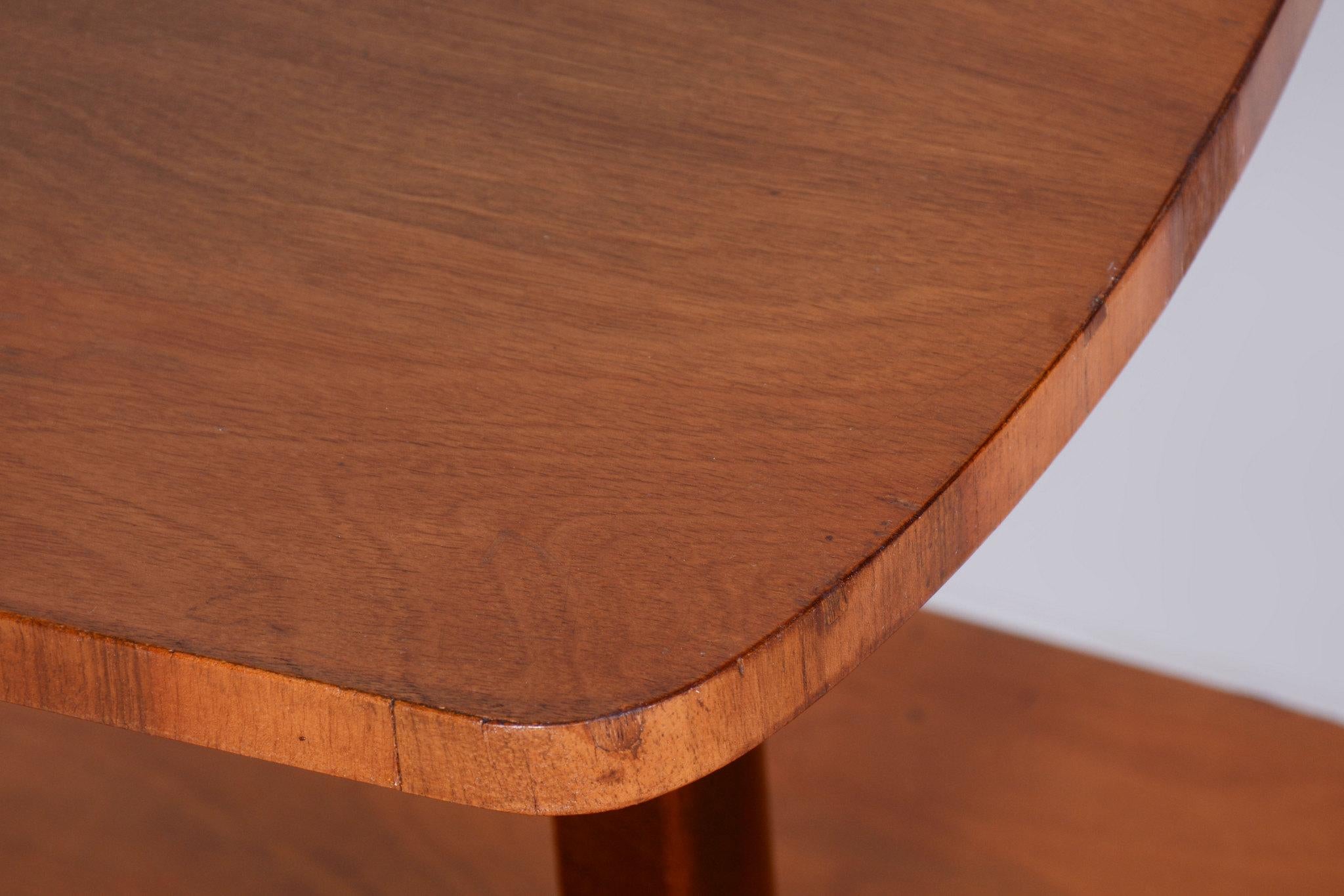 Restored Art Deco Floor Lamp, by J. Halabala for UP Závody, Walnut, Czech, 1930s For Sale 4