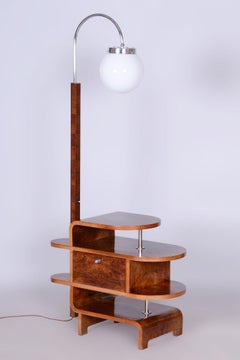 Lampadaire Art déco restauré, par J. Halabala, Up Závody, Épicéa, République tchèque, années 1930