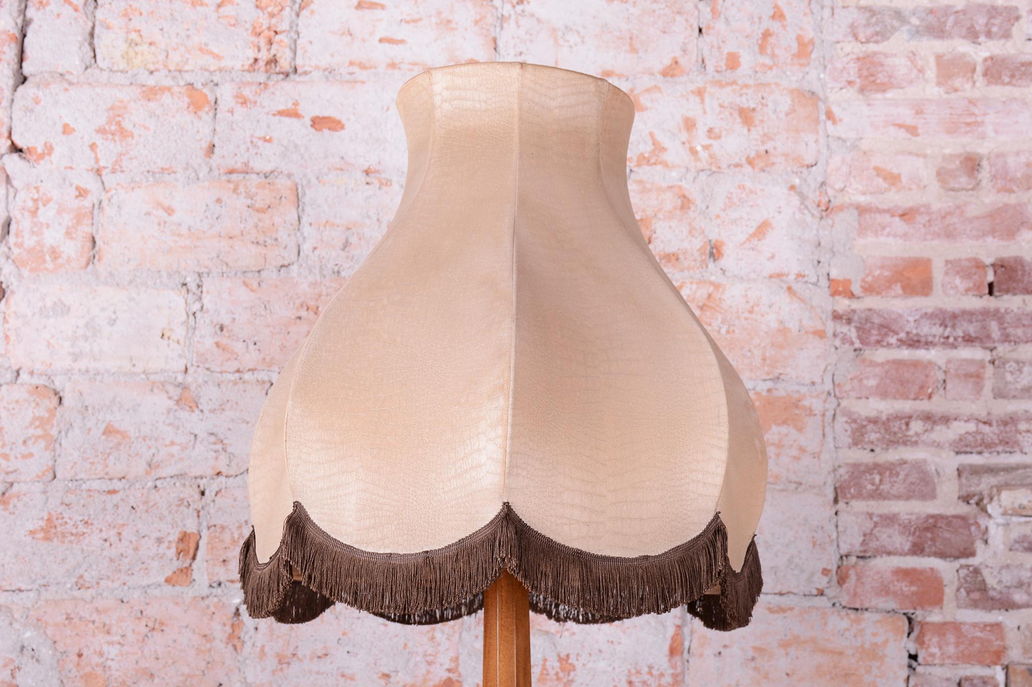 Restored Art Deco Floor Lamp, Walnut, New Electrification, Czech, 1920s For Sale 2
