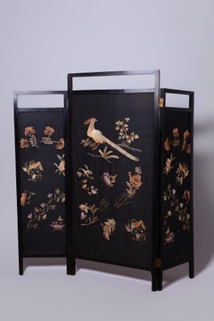 Restored Art Deco Folding Screen, Oak, Revived Polish, France, 1920s