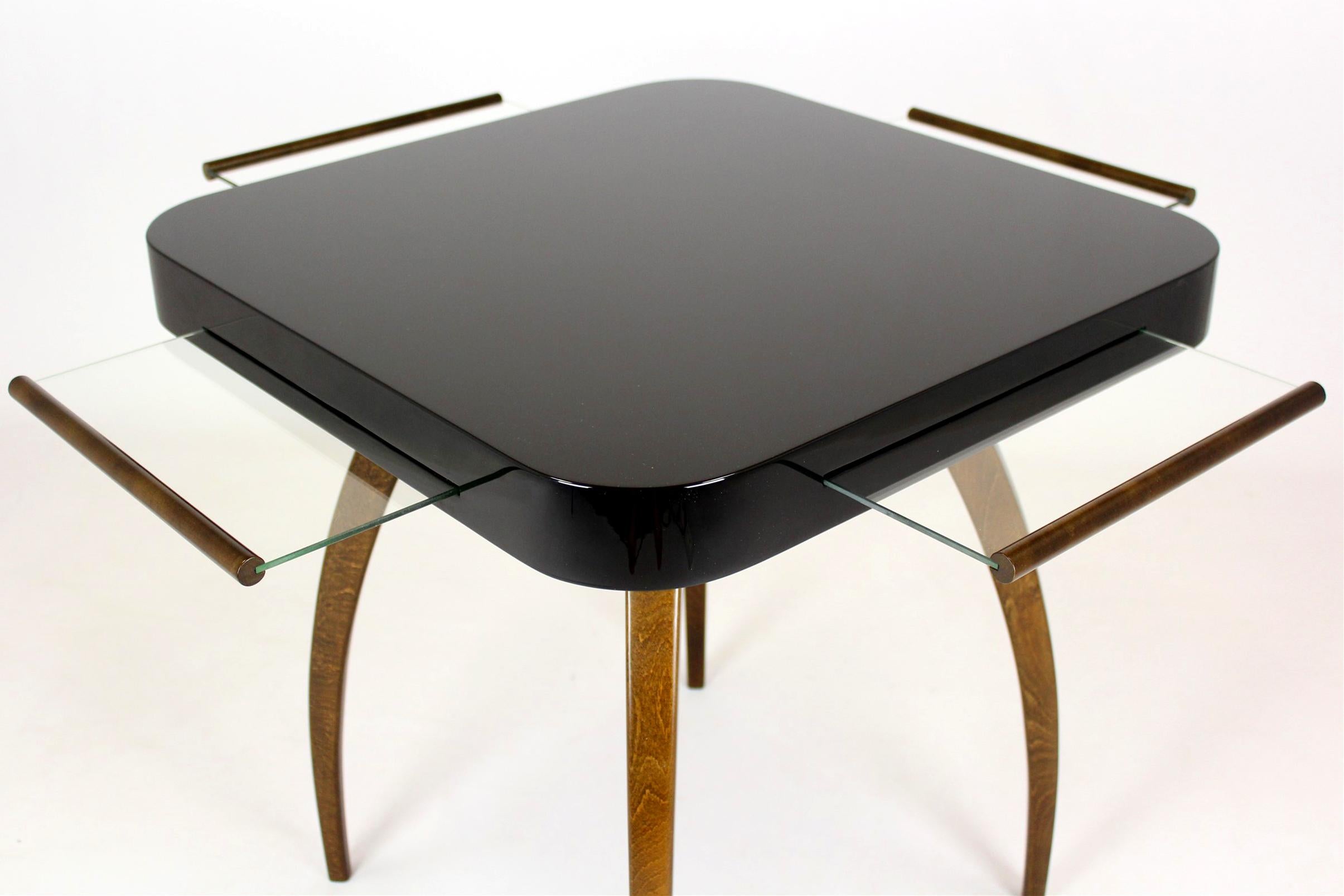 Restored Art Deco H259 Game Table by Jindřich Halabala for UP Zavody, 1930s For Sale 5