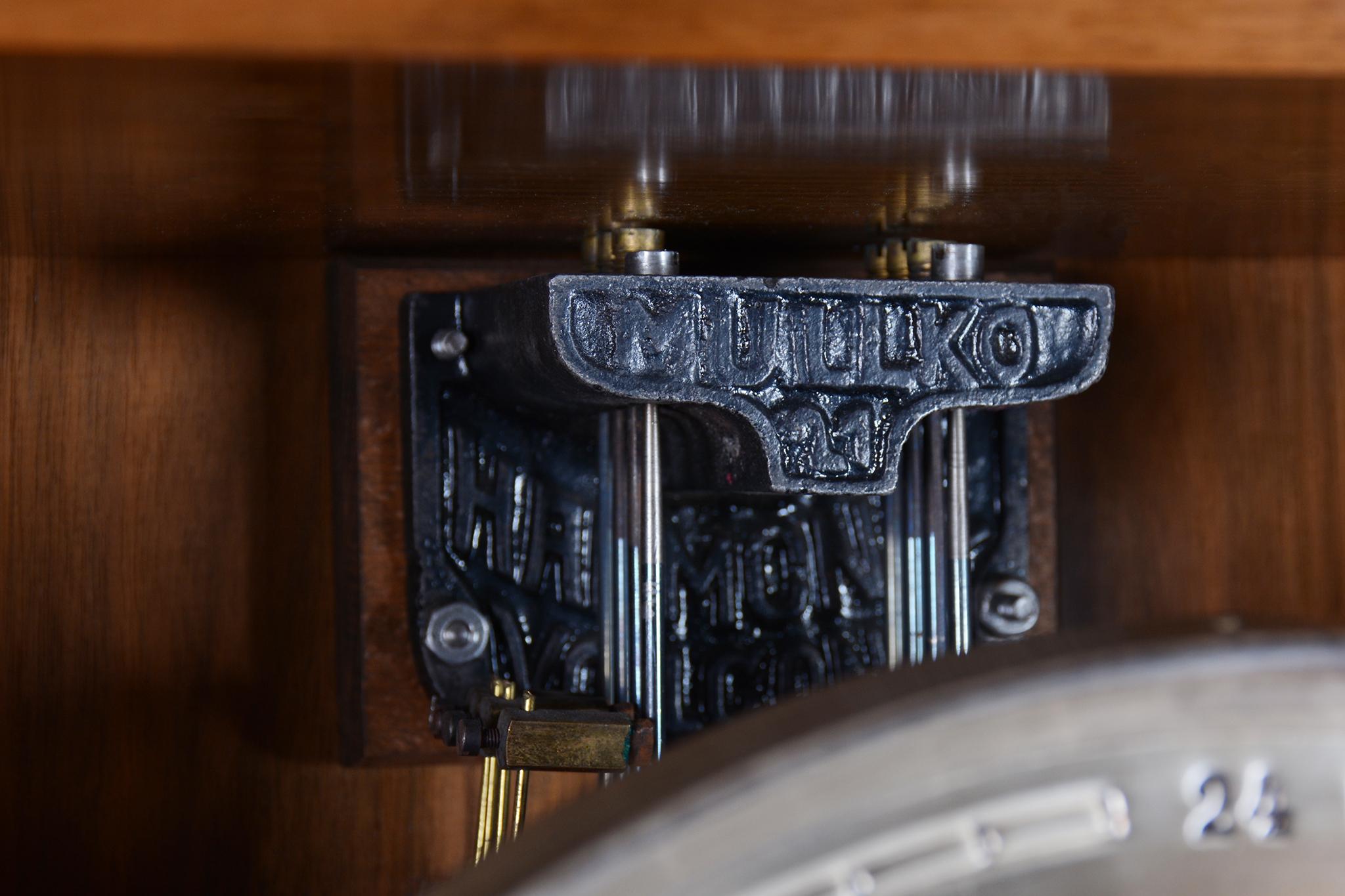 Restored Art Deco Longcase Clock, Walnut, Spruce, Polish, Czech, 1920s For Sale 6