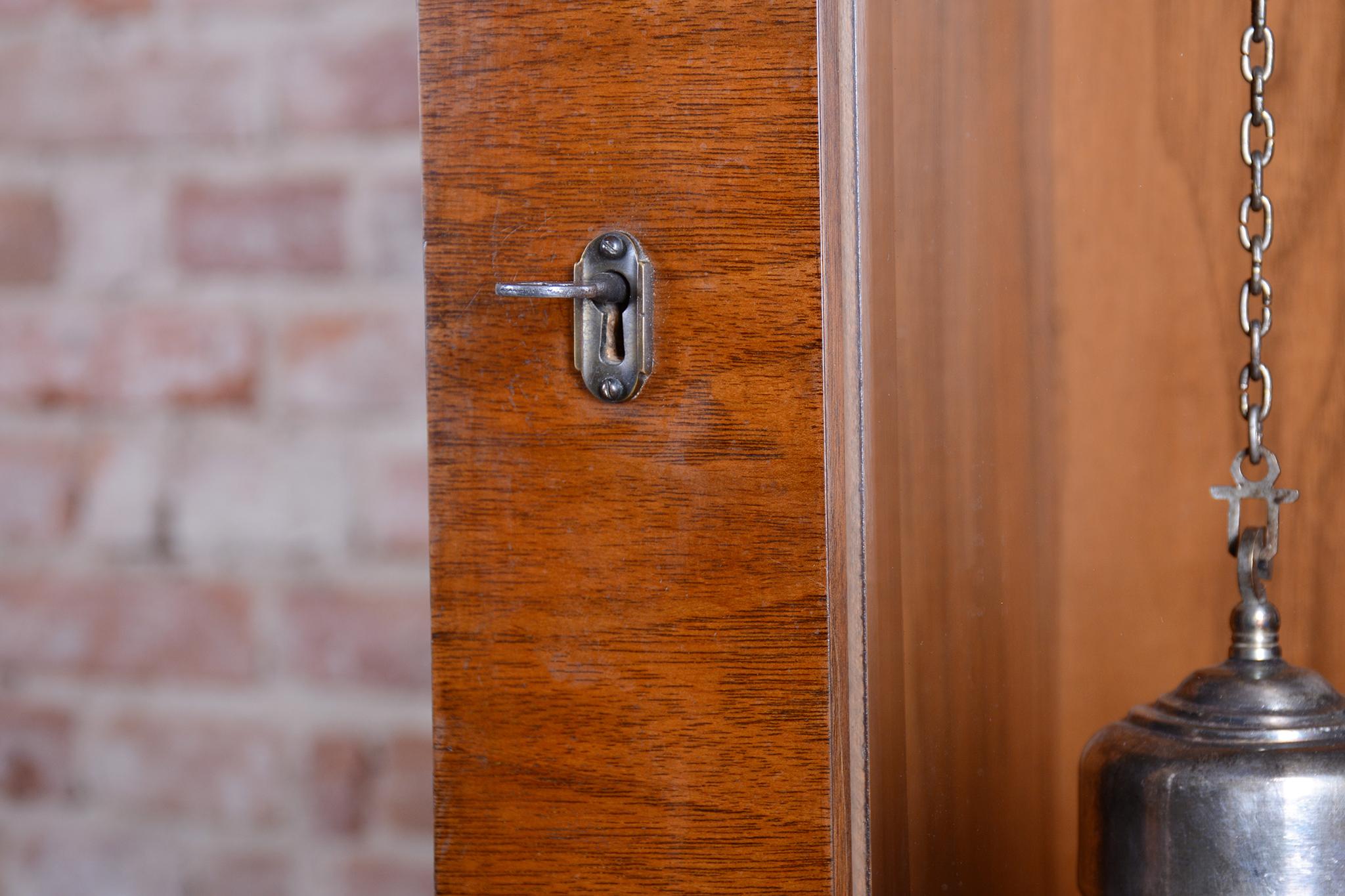 Restored Art Deco Longcase Clock, Walnut, Spruce, Polish, Czech, 1920s For Sale 1
