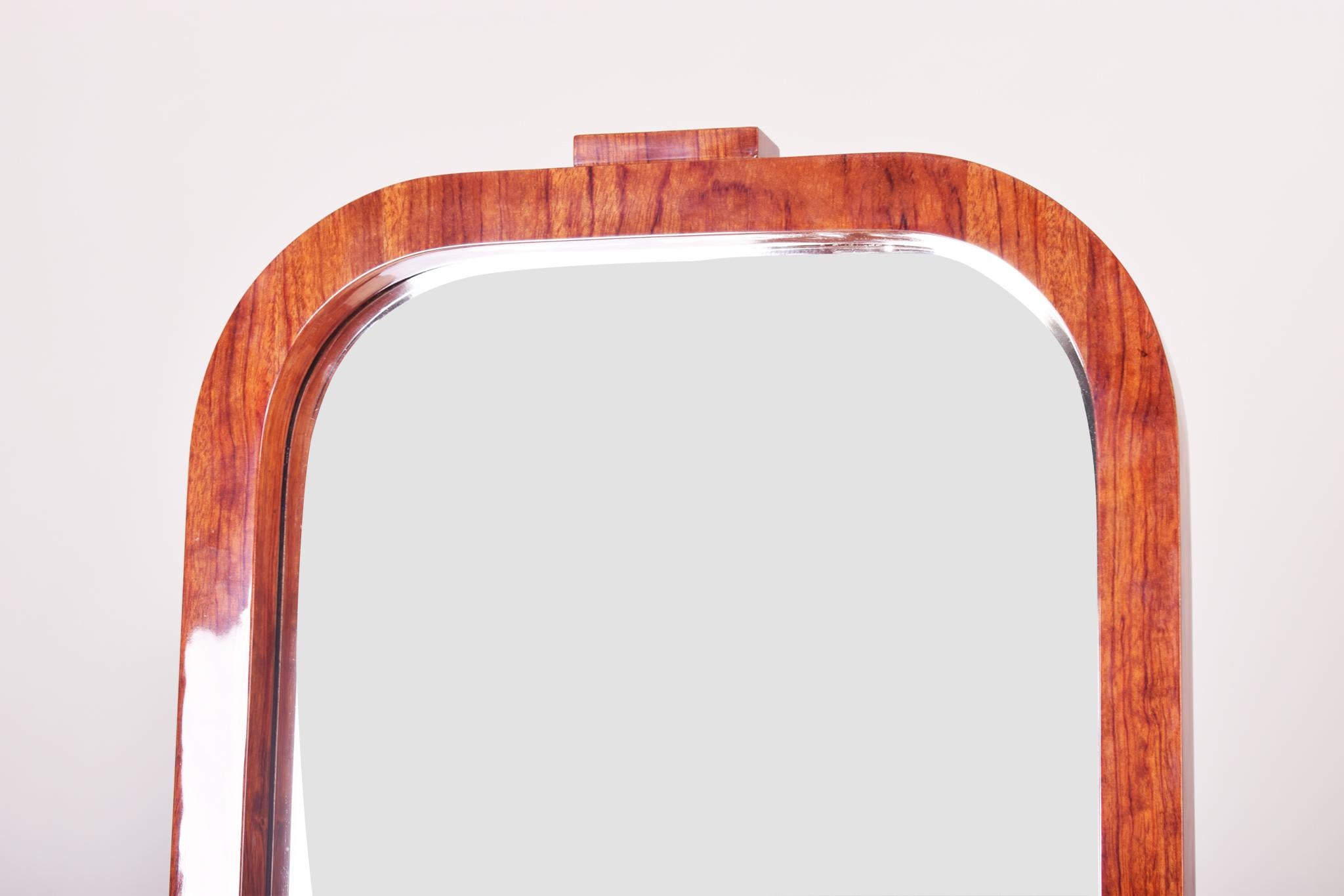 Early 20th Century Restored Art Deco Mirror Made in France, 1920s. Rosewood For Sale