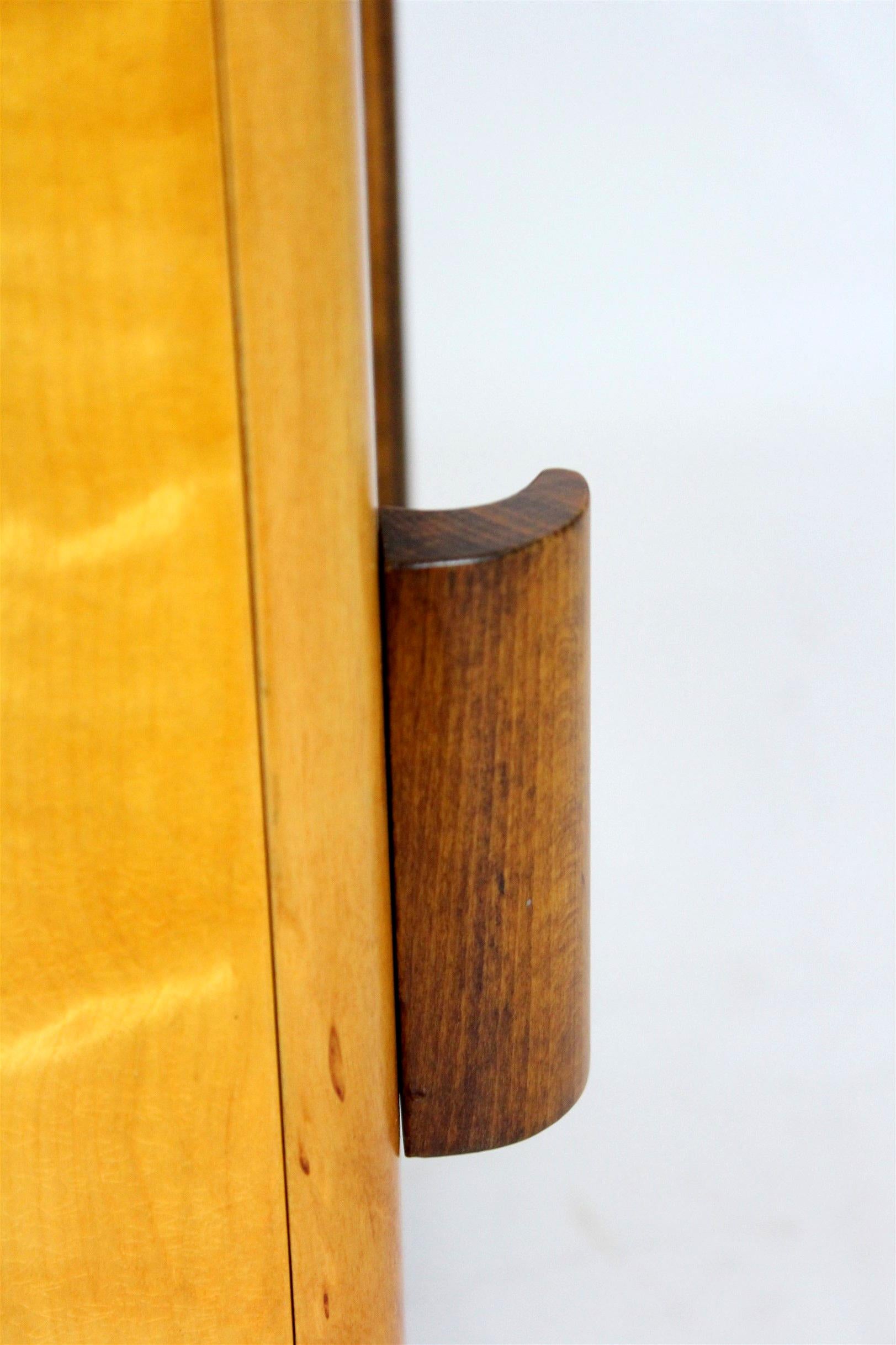 Restored Art Deco Nightstands with Black Glass Tops, 1950s, Set of 2 15