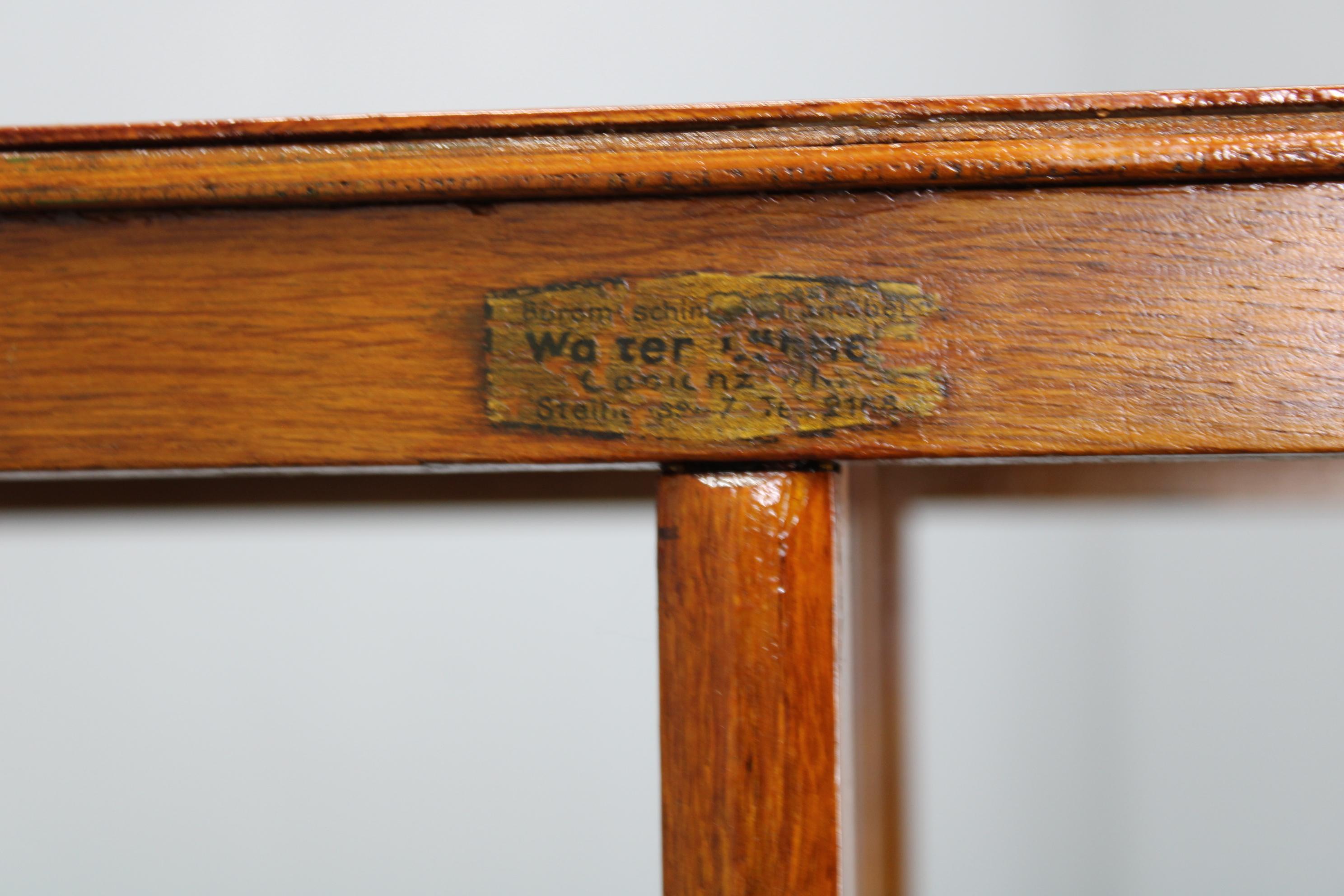 Estantería de roble Art Decó restaurada, Alemania Años 30 - Estantería Bauhaus en venta 3