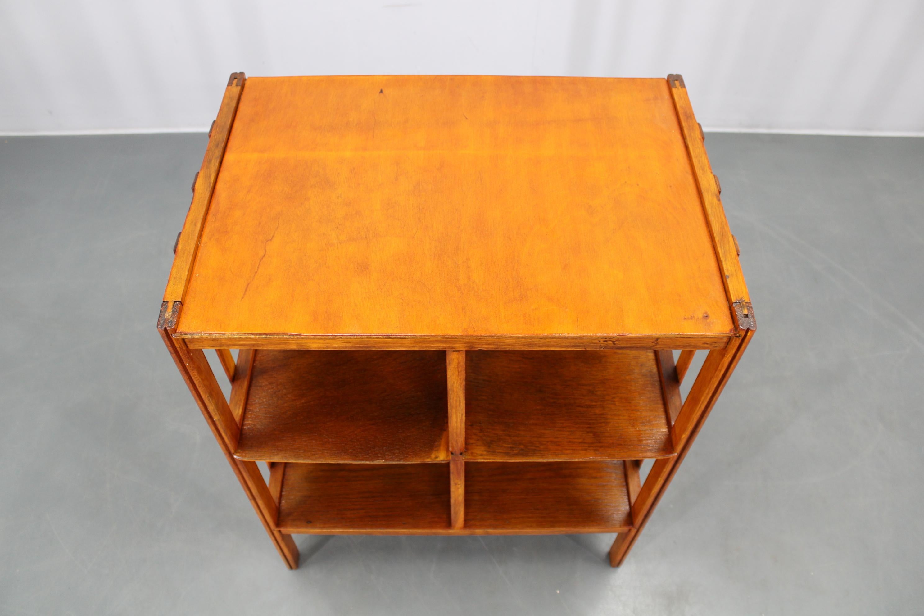 Estantería de roble Art Decó restaurada, Alemania Años 30 - Estantería Bauhaus Alemán en venta