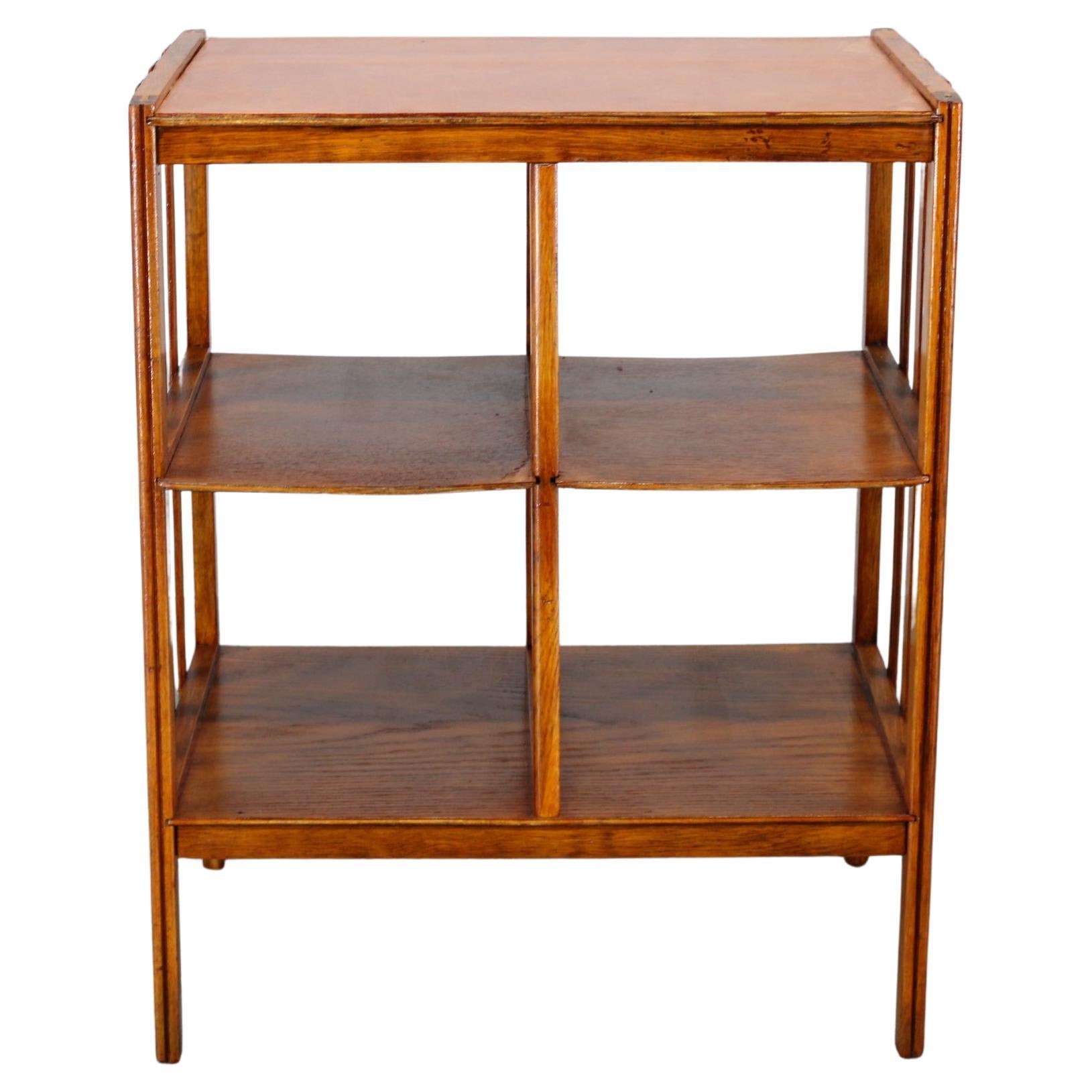 Restored Art Deco Oak Storage Shelf Cabinet, Germany 1930s — Bauhaus Shelving