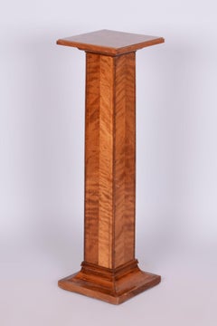 Restored Art Deco Pedestal, Spruce, Oak, Mahogany, Czech, 1920s