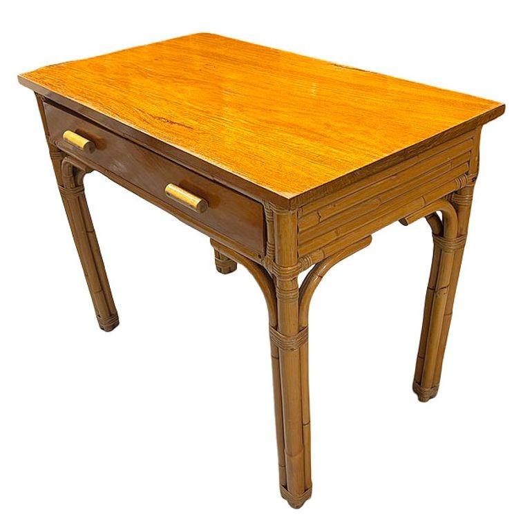 rattan writing desk