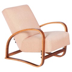 Restored Art Deco Reclining Armchair, by J. Halabala, UP Závody, Czech. 1930s