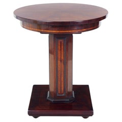 Restored Art Deco Round Small Table, Palisander, Austria, Vienna, 1910s