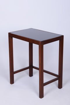 Restored Art Deco Side Table, by J. Halabala for UP Závody, Beech, Czech, 1930s