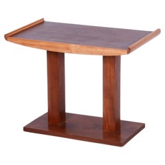 Restored Art Deco Side Table, Mahogany, Revived Polish, France, 1930s