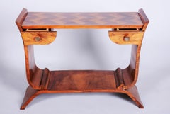 Restored Art Deco Side Table, Walnut, Revived Polish, France, 1920s