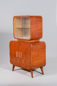 Restored Art Deco Sideboard, by J. Halabala for UP Zavody, Walnut, Czech, 1940s