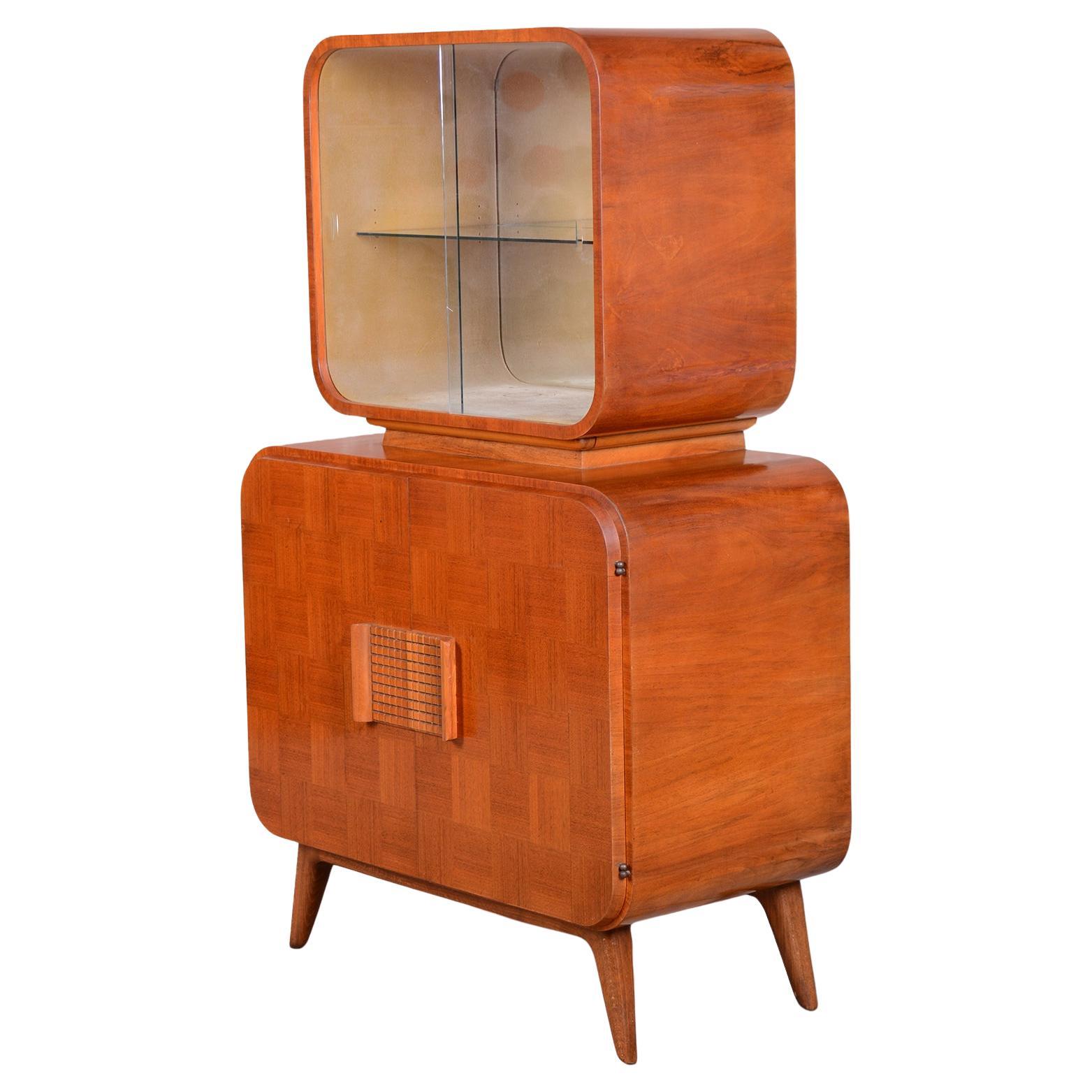 Restored Art Deco Sideboard, by J. Halabala for UP Zavody, Walnut, Czech, 1940s For Sale