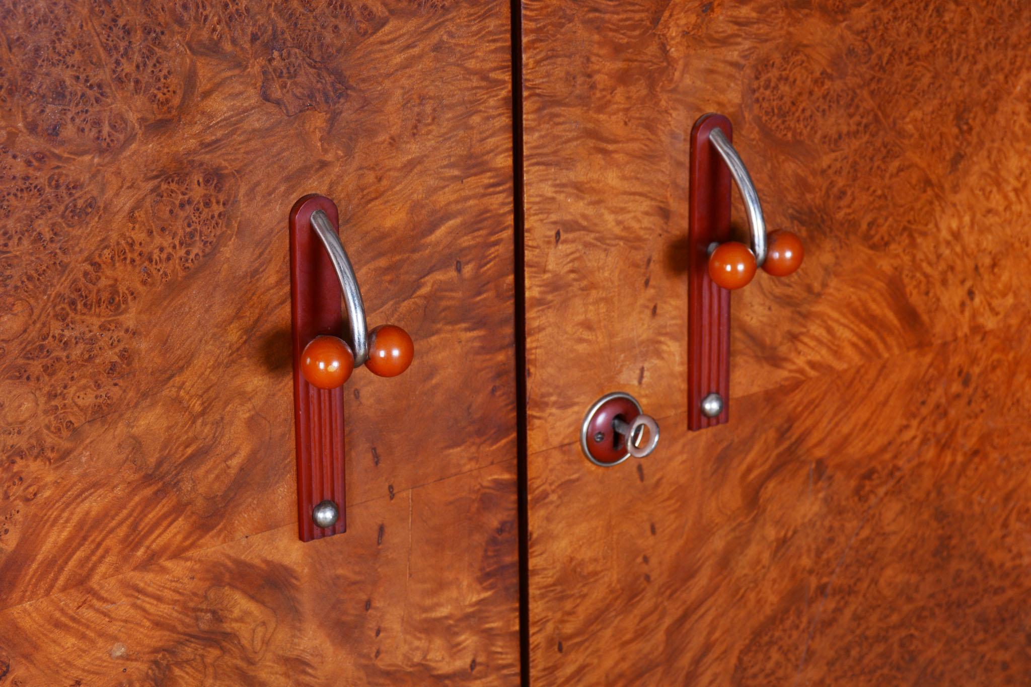 Restored Art Deco Sideboard, by J. Halabala, UP Zavody, Mahogany, Czech, 1920s For Sale 6