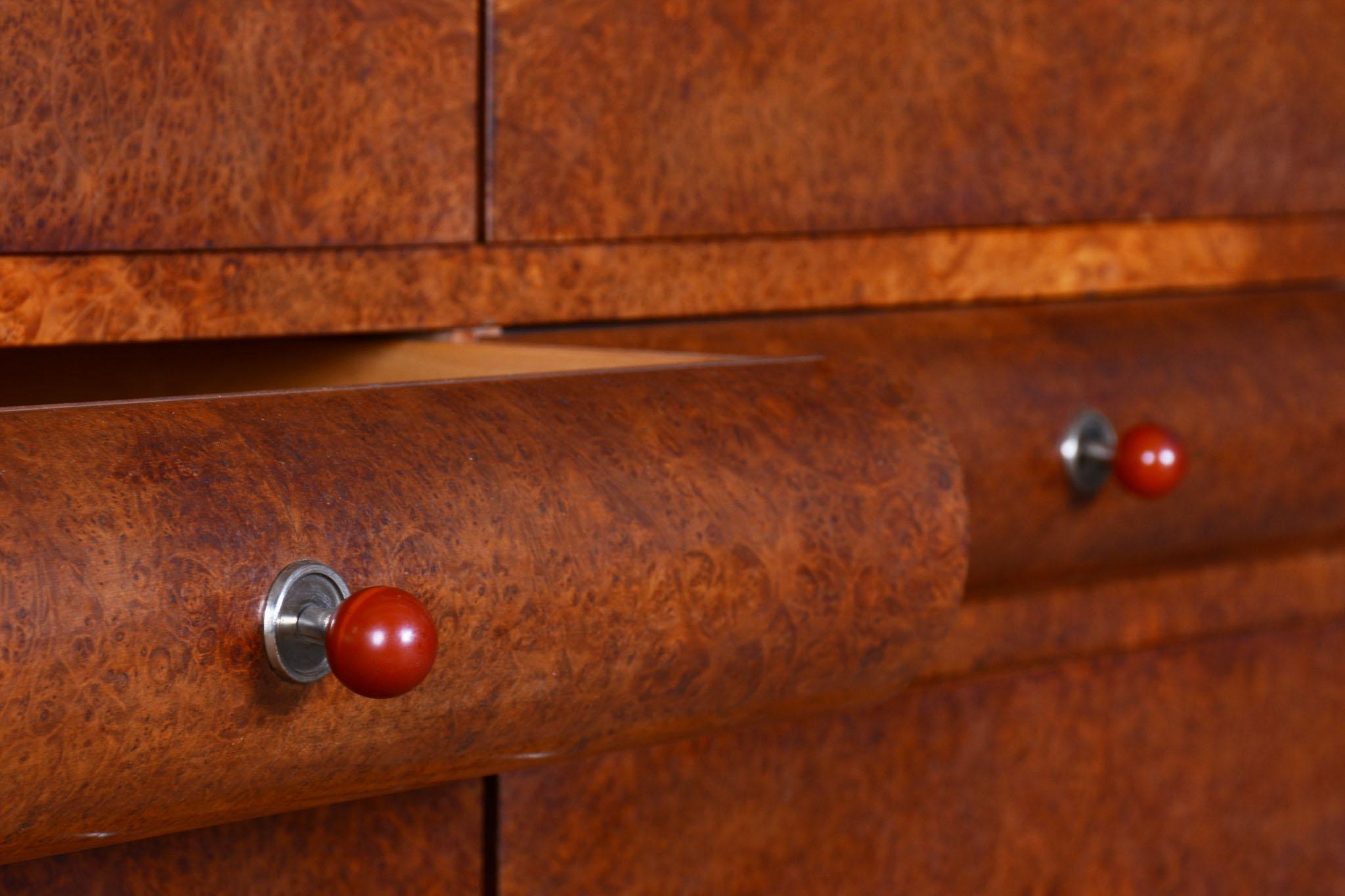 Restored Art Deco Sideboard, by J. Halabala, UP Zavody, Mahogany, Czech, 1920s For Sale 7
