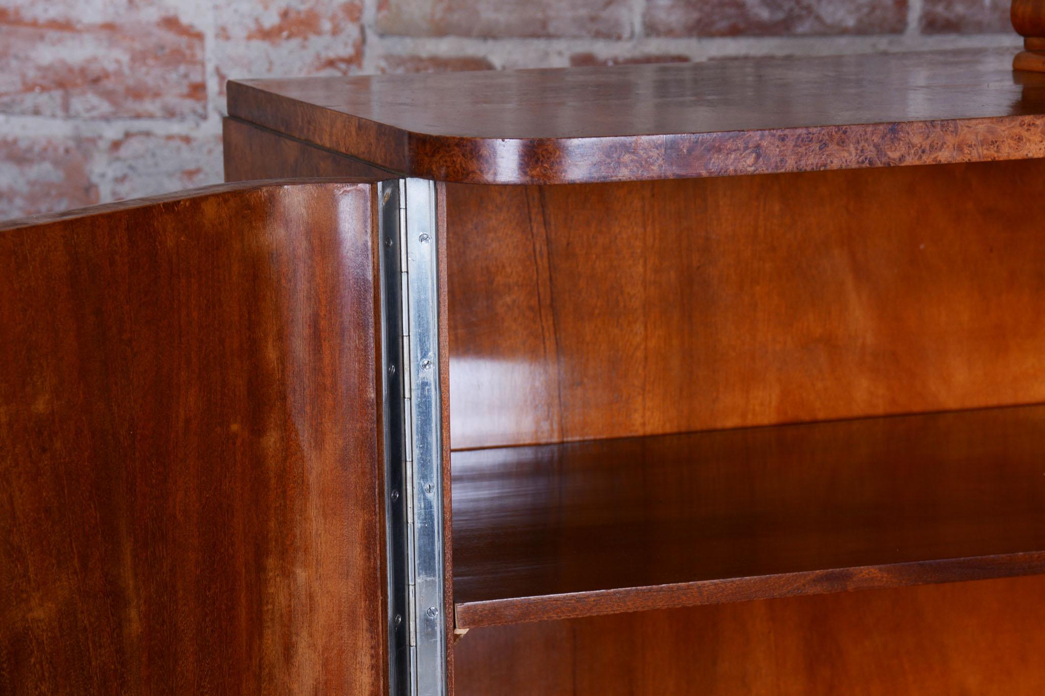 Restored Art Deco Sideboard, by J. Halabala, UP Zavody, Mahogany, Czech, 1920s For Sale 10
