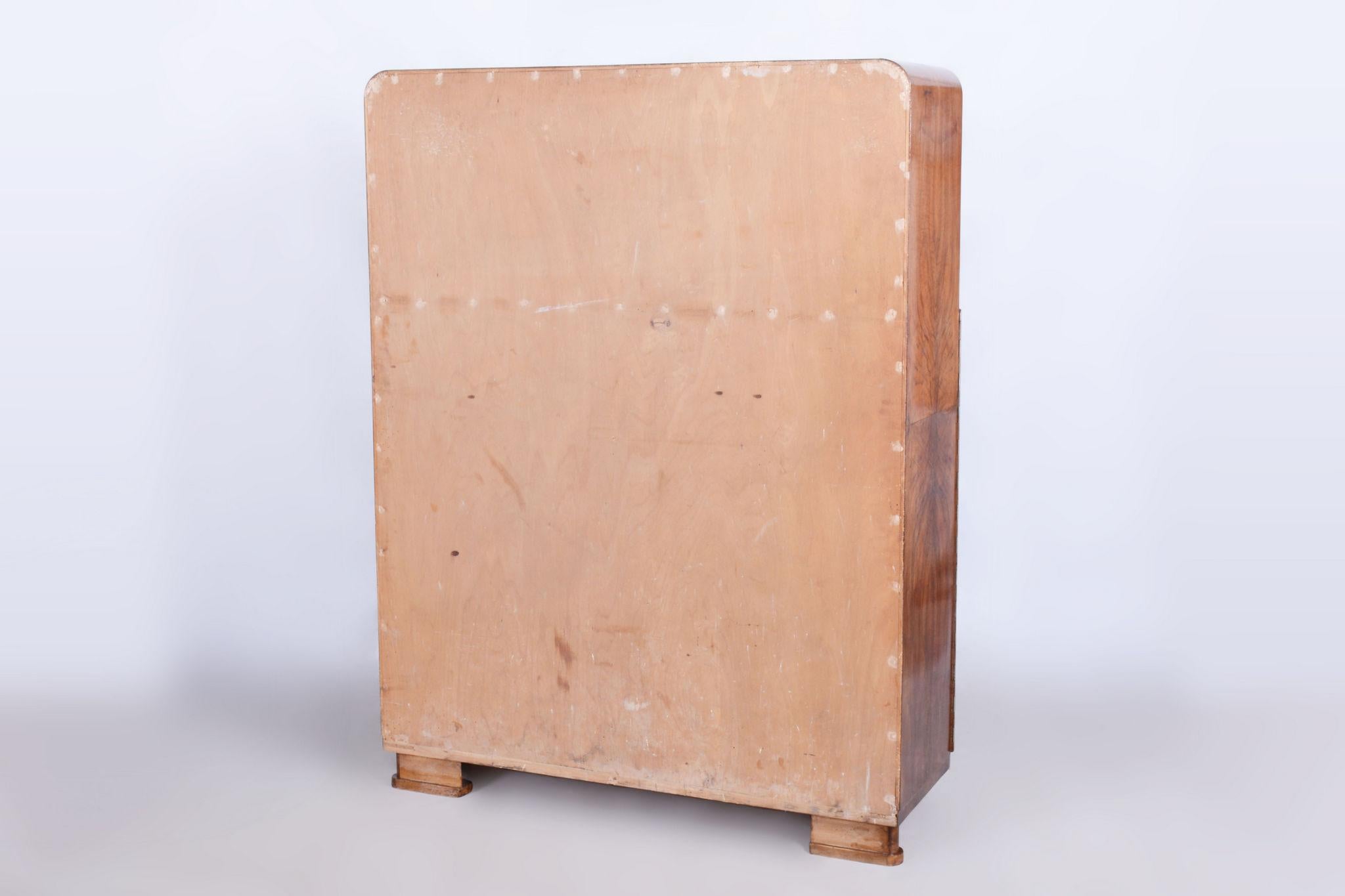 Credenza Art Deco restaurata, di J. Halabala, Up & Up Zavody, Noce, Repubblica Ceca, anni '30 9