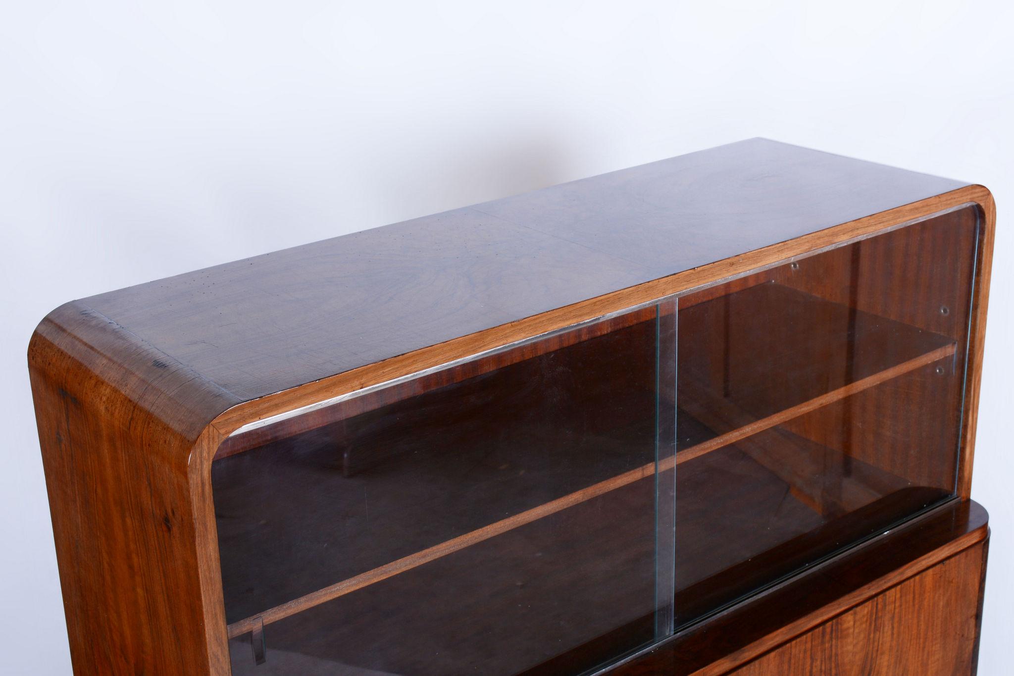 Credenza Art Deco restaurata, di J. Halabala, Up & Up Zavody, Noce, Repubblica Ceca, anni '30 2