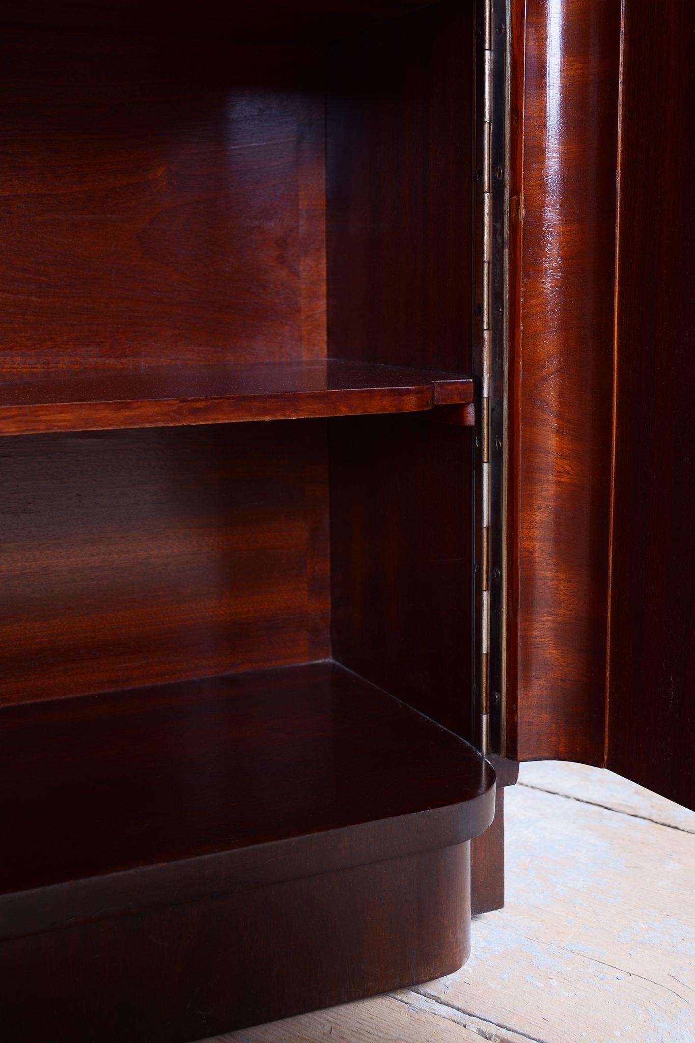 Restored Art Deco Small Cabinet, Walnut, Revived Polish, Czech, 1930s For Sale 9