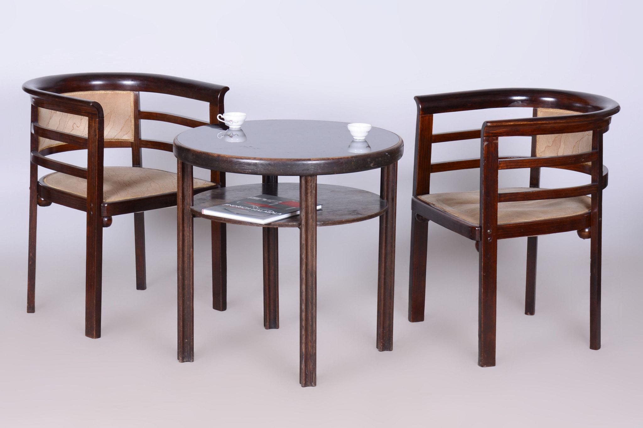 Early 20th Century Restored Art Deco Small Table, by J. Hoffmann, Wiener Werkstätte, Czech, 1910s For Sale