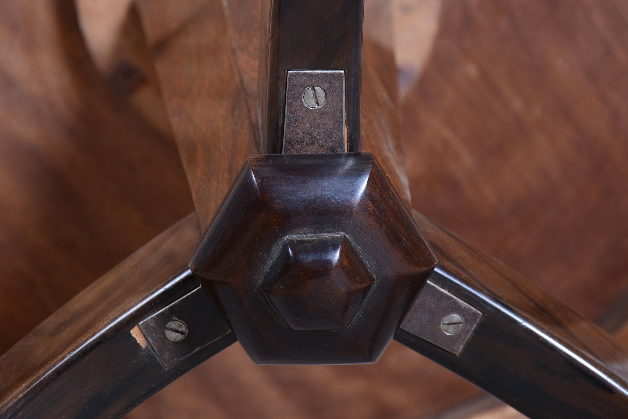 Tavolino Art Deco restaurato, Oak, polacco restaurato, Francia, anni '20 in vendita 1