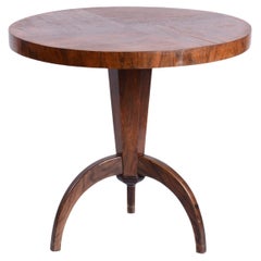 Restored Art Deco Small Table, Oak, Revived Polish, France, 1920s