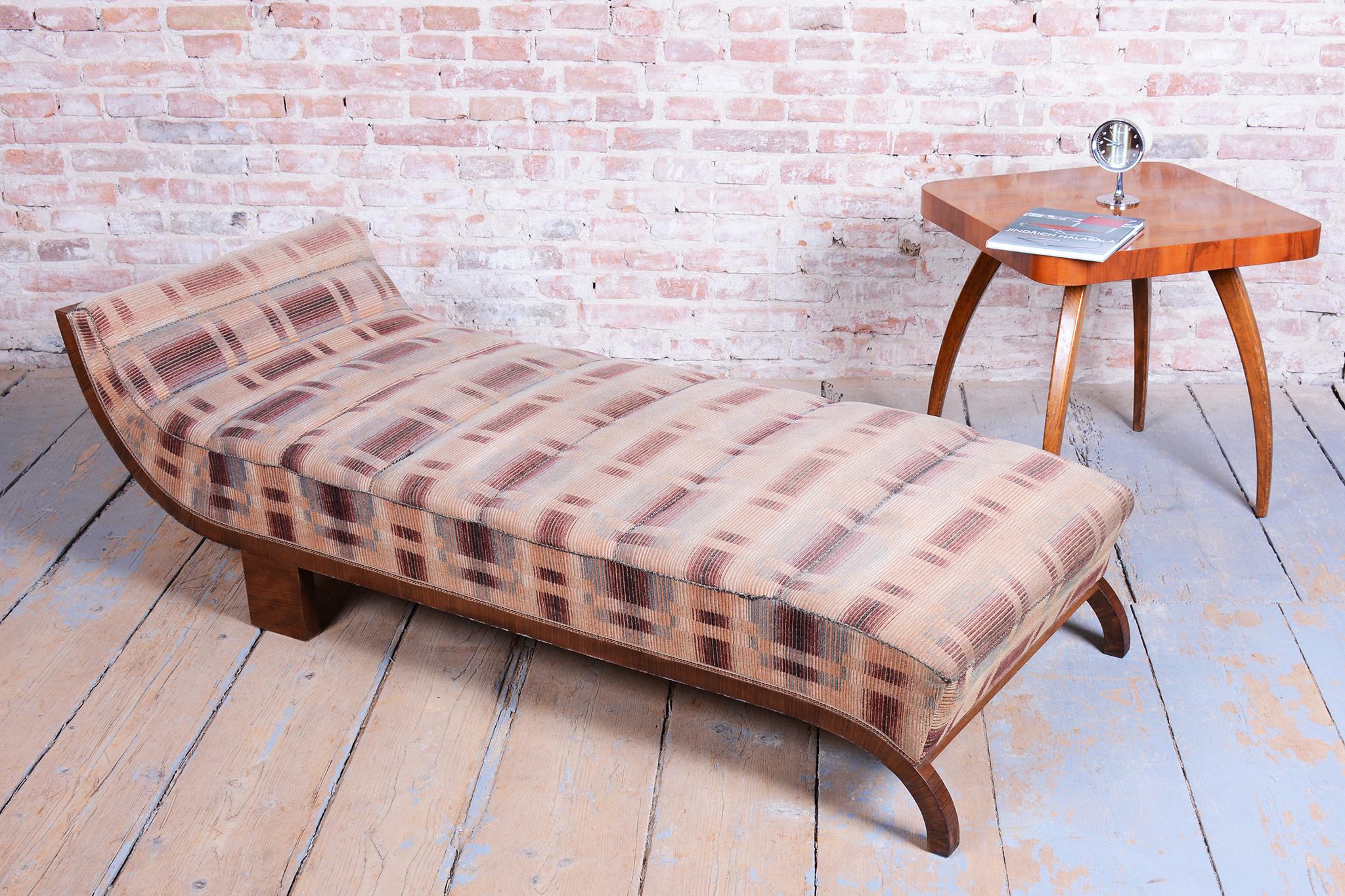 Restored Art Deco Sofa, Walnut, Revived Polish, Czech, 1920s For Sale 5