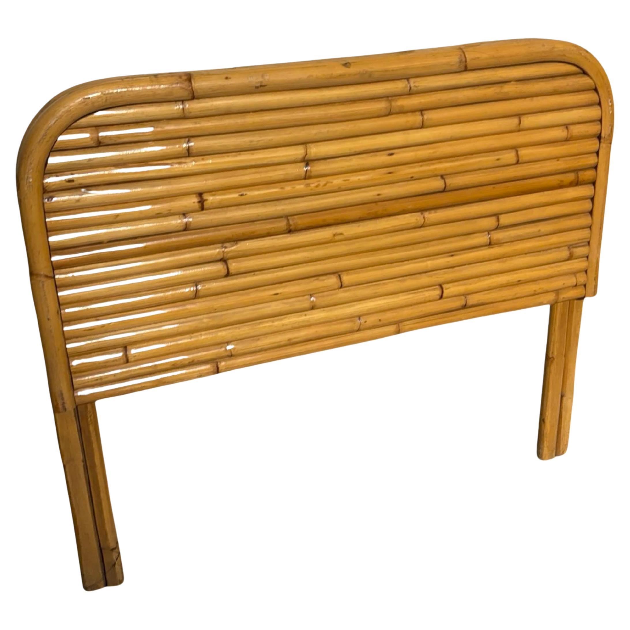 Twin Rattan Stacked Art Deco restauré  Taille de la tête de lit