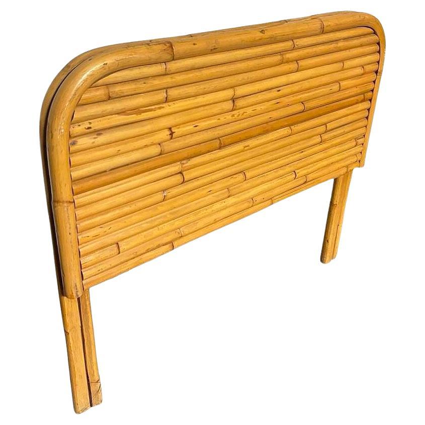 Restored Art Deco Stacked Rattan Twin Size Headboard