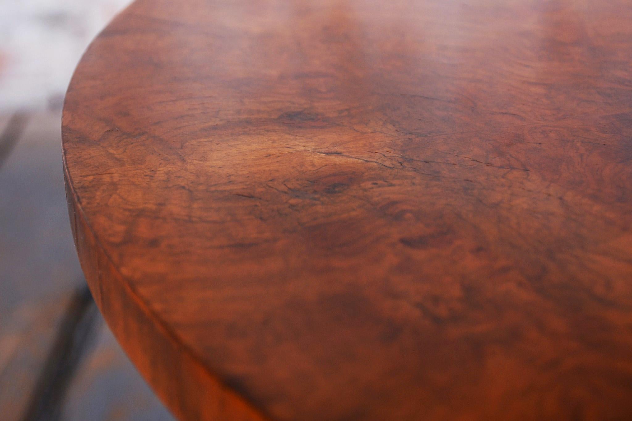 Table Art déco restaurée, par Halabala, Up Závody, noyer, laque, tchèque, années 1920 en vente 3