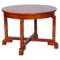 Restaurierter Art Deco Tisch, von Halabala, UP Závody, Nussbaum, Lack, Tschechisch, 1920er Jahre